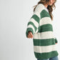 Aemi + Co Oversized Striped Sweater - DAVERRI FASHIONS
