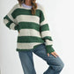 Aemi + Co Oversized Striped Sweater - DAVERRI FASHIONS