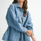 Aemi + Co Relaxed Fit Utility Denim Jacket - DAVERRI FASHIONS