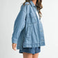 Aemi + Co Relaxed Fit Utility Denim Jacket - DAVERRI FASHIONS