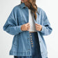 Aemi + Co Relaxed Fit Utility Denim Jacket - DAVERRI FASHIONS