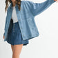 Aemi + Co Relaxed Fit Utility Denim Jacket - DAVERRI FASHIONS