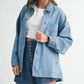 Aemi + Co Relaxed Fit Utility Denim Jacket - DAVERRI FASHIONS