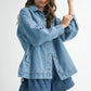 Aemi + Co Relaxed Fit Utility Denim Jacket - DAVERRI FASHIONS