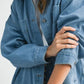 Aemi + Co Relaxed Fit Utility Denim Jacket - DAVERRI FASHIONS