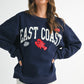 Navy blue Aemi + Co East Coast oversized sweatshirt with lobster embroidery size S
