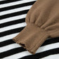 Striped Colorblock Patchwork Long Sleeve Sweater - DAVERRI FASHIONS