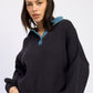 Emory Park Contrasted Oversized Sweater with Collar Sweaters