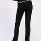 FLARED KNIT PANT WITH LETTUCE HEM