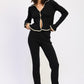FLARED KNIT PANT WITH LETTUCE HEM