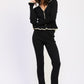FLARED KNIT PANT WITH LETTUCE HEM