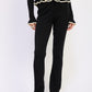 FLARED KNIT PANT WITH LETTUCE HEM