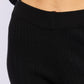 FLARED KNIT PANT WITH LETTUCE HEM