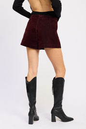 Mini Suede Skort | Skorts Daverri Fashions