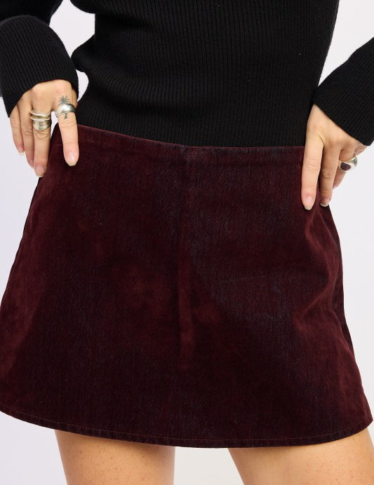 Mini Suede Skort | Skorts Daverri Fashions