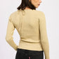 SQUARED NECK KNIT TOP WITH CUT OUT DETAIL - DAVERRI FASHIONS