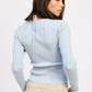 SQUARED NECK KNIT TOP WITH CUT OUT DETAIL - DAVERRI FASHIONS