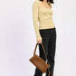 SQUARED NECK KNIT TOP WITH CUT OUT DETAIL - DAVERRI FASHIONS