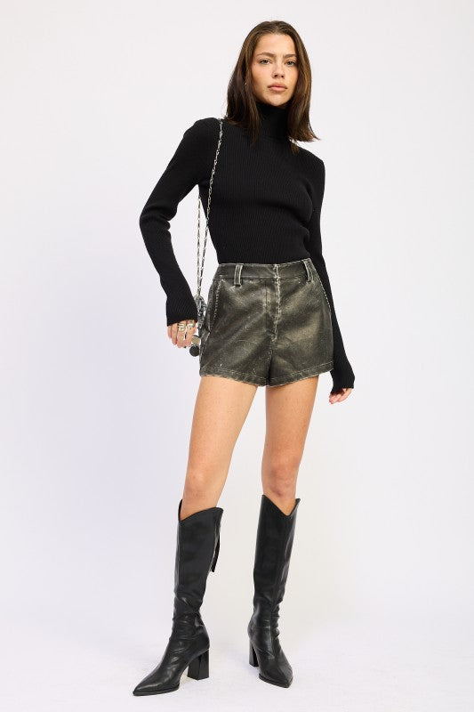 Long Sleeve Turtle Neck Bodysuit with Open Back | Bodysuits Daverri Fashions