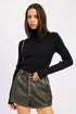Long Sleeve Turtle Neck Bodysuit with Open Back - DAVERRI FASHIONS