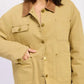 Combo Chore Jacket with Pockets - DAVERRI FASHIONS