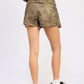 LOW RISE CARGO SUEDE MINI SKIRT