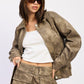 LOW RISE CARGO SUEDE MINI SKIRT
