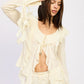 TIE FRONT RUFFLE TOP
