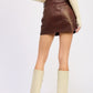 PU SKIRT WITH BELT
