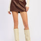 PU SKIRT WITH BELT