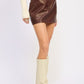 PU SKIRT WITH BELT