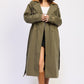 DOUBLE BREASTED TRENCH COAT OLIVE