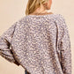 BiBi Leopard Printed French Terry Sweatshirt in soft oversized fit