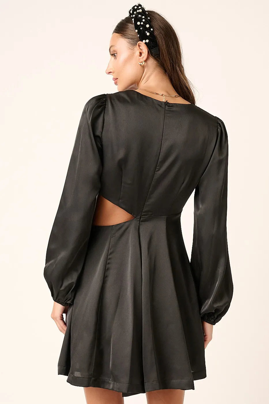 Mittoshop Satin Side Cutout Detail Mini Dress | Mini Dresses Daverri Fashions