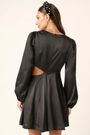 Mittoshop Satin Side Cutout Detail Mini Dress | Mini Dresses Daverri Fashions