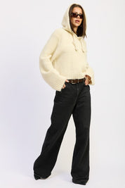 Fringe Hoodie with Drawstrings | Hoodies Daverri Fashions
