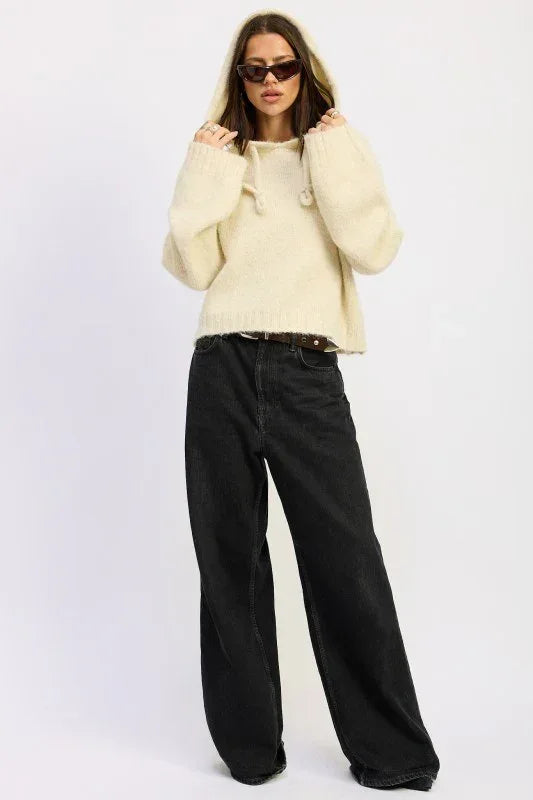 Fringe Hoodie with Drawstrings - DAVERRI FASHIONS