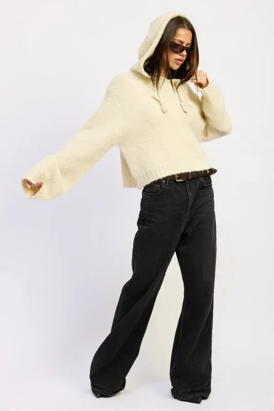 Fringe Hoodie with Drawstrings - DAVERRI FASHIONS