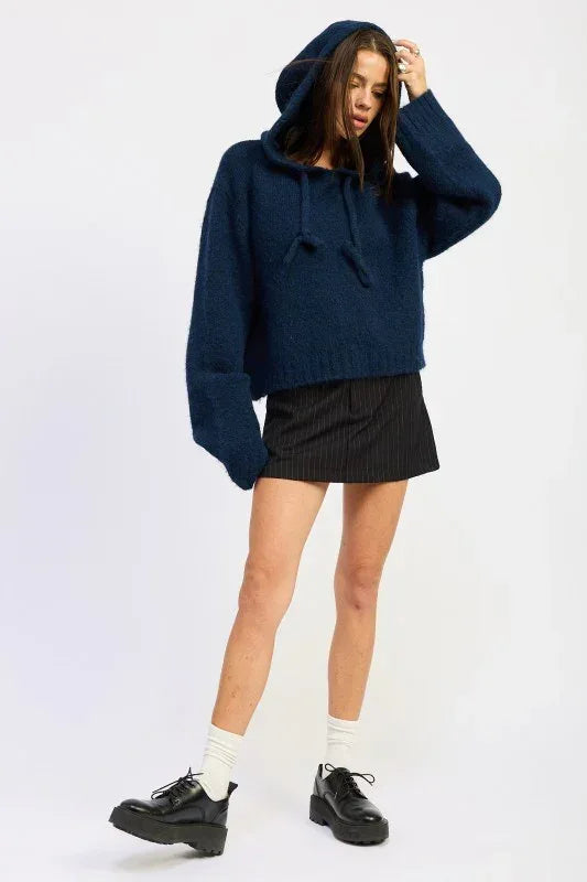 Fringe Hoodie with Drawstrings - DAVERRI FASHIONS