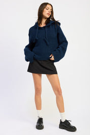 Fringe Hoodie with Drawstrings | Hoodies Daverri Fashions