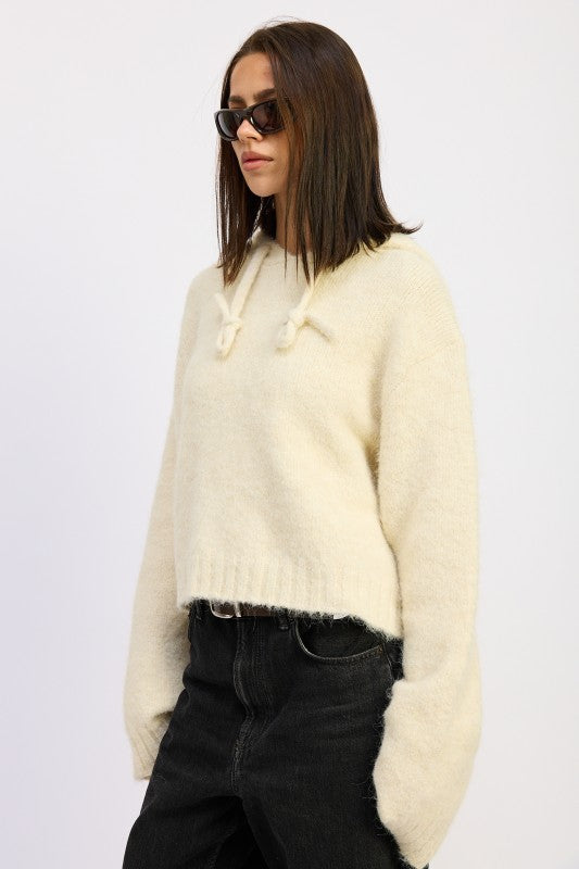 Fringe Hoodie with Drawstrings | Hoodies Daverri Fashions