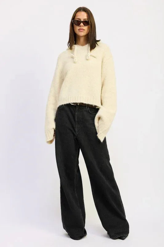 Fringe Hoodie with Drawstrings - DAVERRI FASHIONS