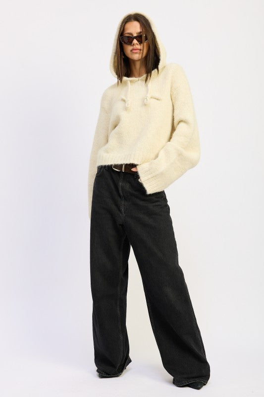 Fringe Hoodie with Drawstrings | Hoodies Daverri Fashions