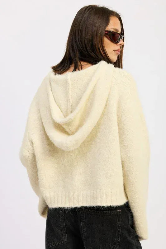 Fringe Hoodie with Drawstrings - DAVERRI FASHIONS