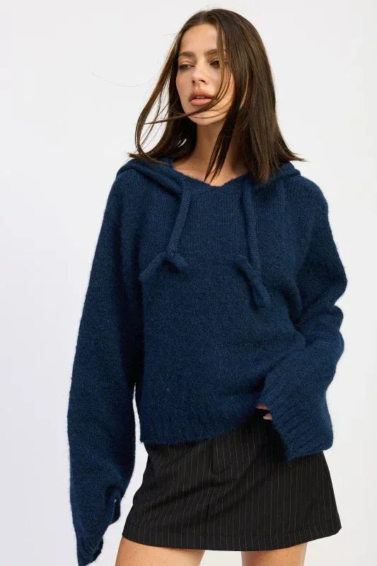 Fringe Hoodie with Drawstrings - DAVERRI FASHIONS