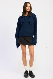 Fringe Hoodie with Drawstrings | Hoodies Daverri Fashions