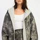 LEATHER MIX MEDIA BOMBER JACKET - DAVERRI FASHIONS