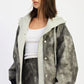 LEATHER MIX MEDIA BOMBER JACKET - DAVERRI FASHIONS