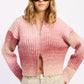 Ribbed Cardigan with Double Zipper - DAVERRI FASHIONS