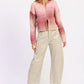 Ribbed Cardigan with Double Zipper - DAVERRI FASHIONS